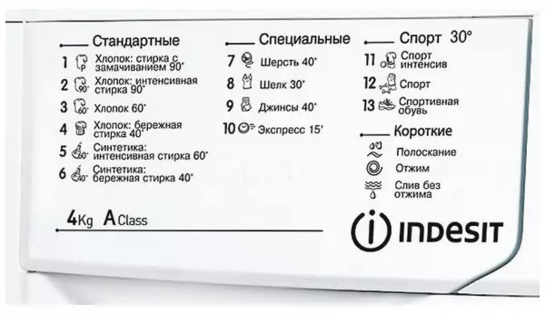 Фото Стиральная машина 4,0кг 33см Indesit IWUB 4085 (CIS)