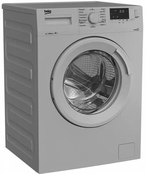 Фото Стиральная машина 6,0кг 39см Beko WSRE6512ZSS серебр