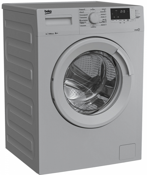 Фото Стиральная машина 6,0кг 39см Beko WSRE6512ZSS серебр
